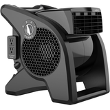 Ventilateur soufflant portatif pivotant à vitesse élevée avec 2 sorties de 120 V Lasko, 3 vitesses, noir Front_Three_Fourths_Angled_Right
