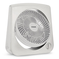 NOMA 3-Speed Slim Square Turbo Fan with Built-In Handle, White