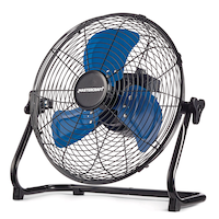 Mastercraft Hybrid High Velocity Battery Floor Fan, 12-in Front_Three_Fourths_Angled_Left