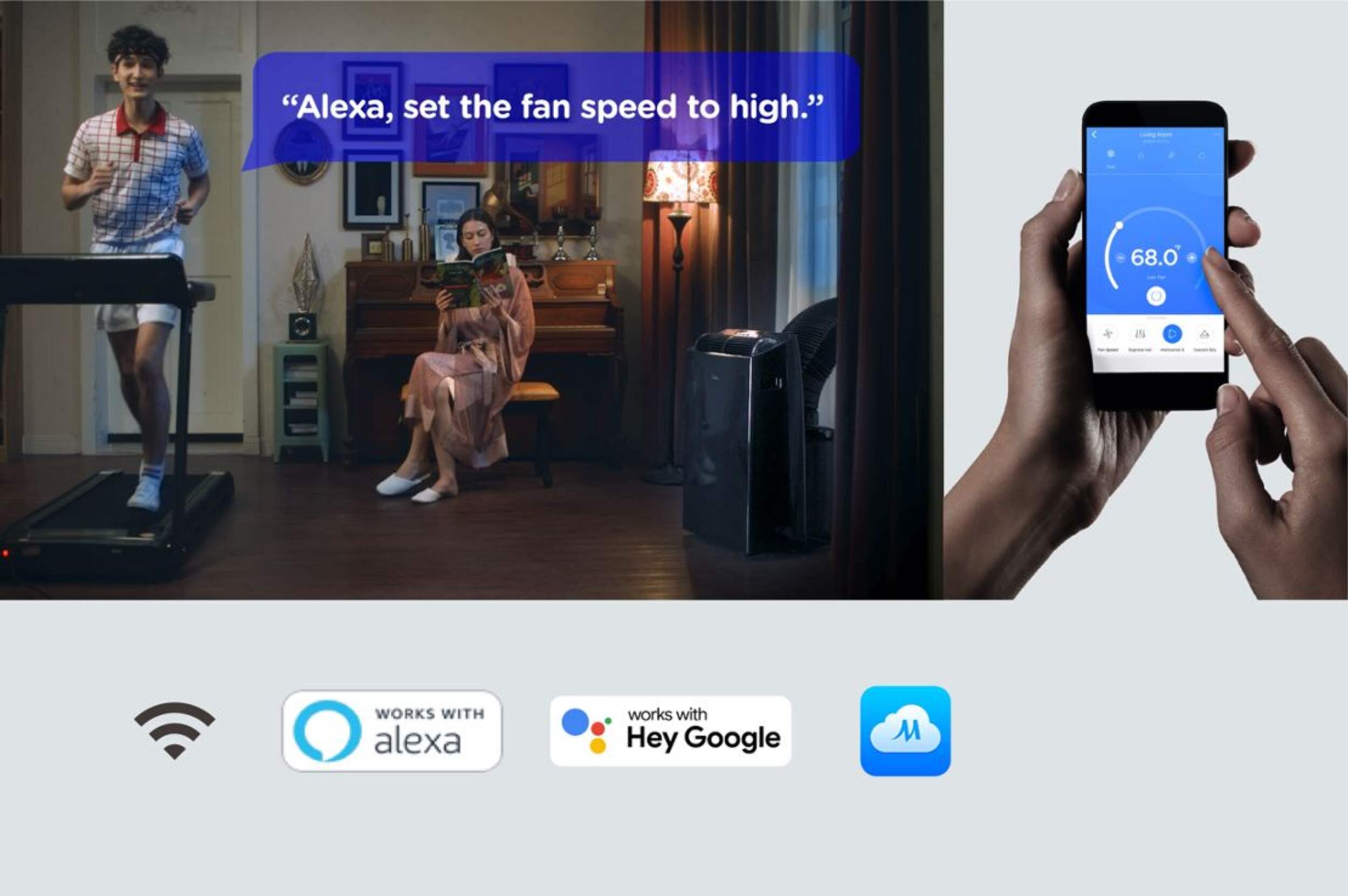 Midea Real Cool Portable Air Conditioner/AC, DualHose, 10,000 BTU