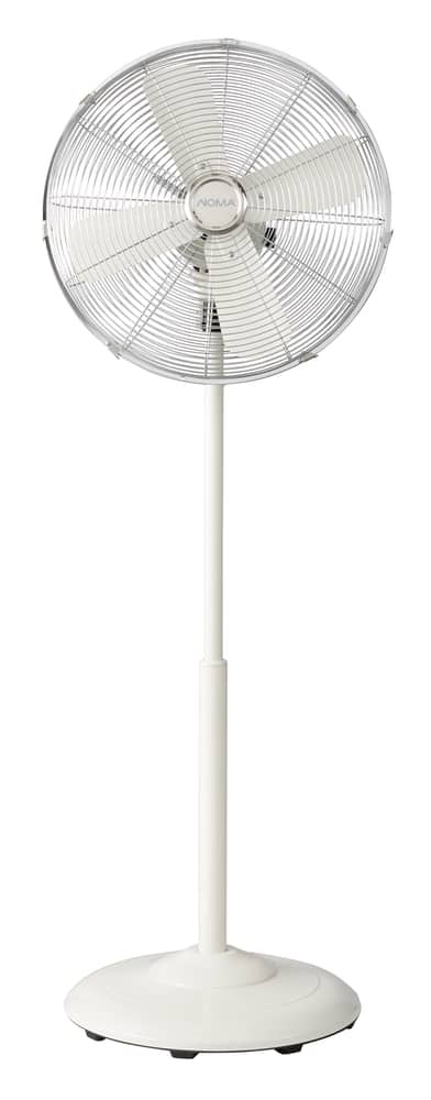 NOMA Metal Oscillating Pedestal/Stand Fan w/Adjustable Height, 3-Speed ...