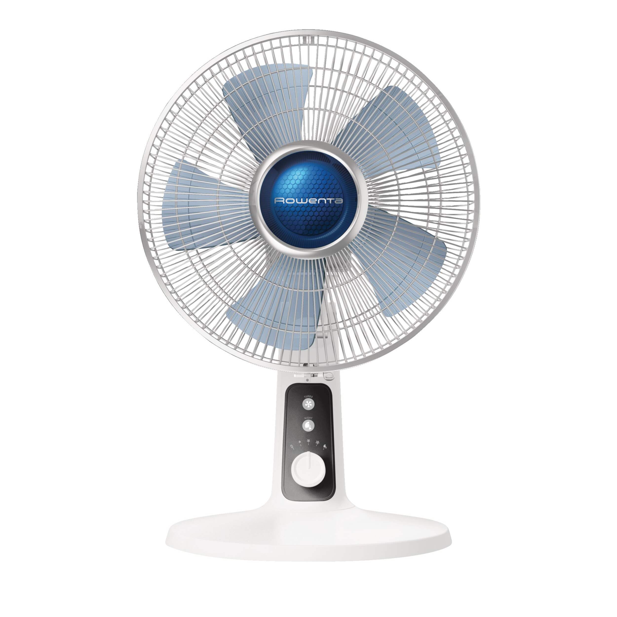 Rowenta Turbo Silence Extreme+ Mechanical Oscillating Table/Desk Fan, 4-Speed Front_Flat