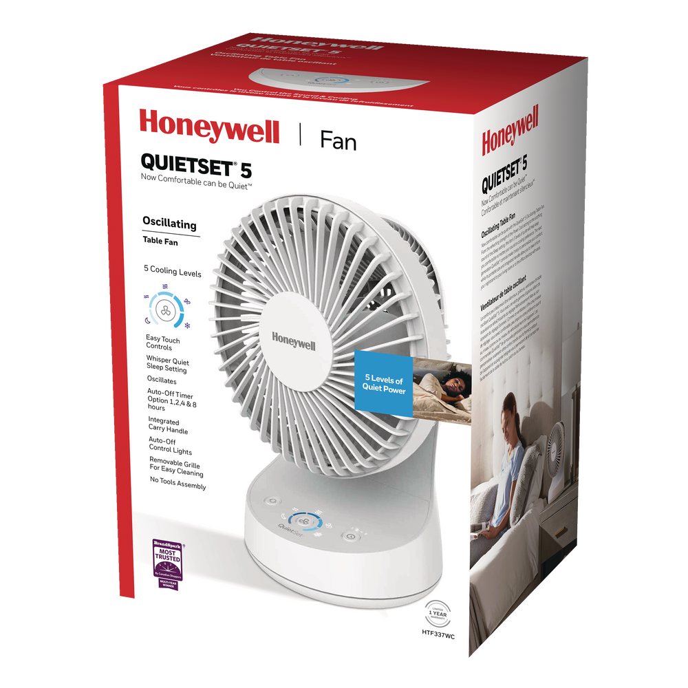 Honeywell HTF337WC QuietSet® 5 Oscillating Table Fan | Canadian Tire