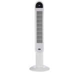 NOMA Oscillating Tower Fan, Remote Control, 3-Speed, White, 45-in Front_Flat