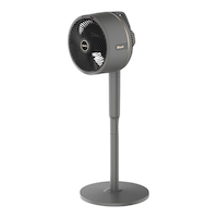 Shark FlexBreeze Fan with InstaCool Mist Attachment, Cordless & Corded, Outdoor & Indoor, Pedestal to Tabletop, 24-hr Runtime, Black Front_Three_Fourths_Angled_Left
