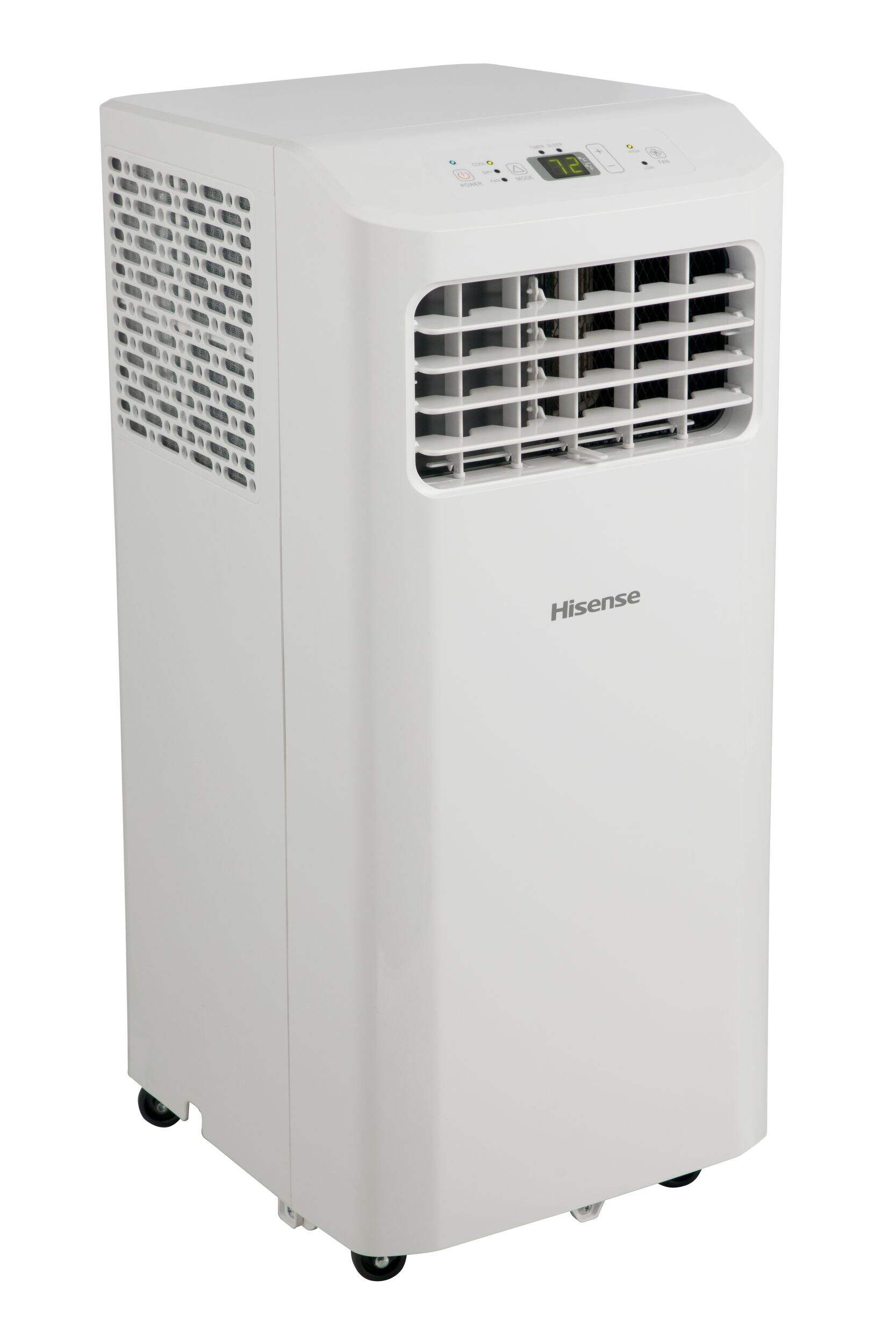Hisense 3-in-1 Portable Air Conditioner/AC with Remote Control, 6,000 BTU, White Front_Three_Fourths_Angled_Right