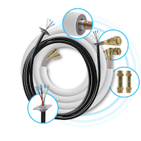 Trousse de thermopompe multizone sans conduits MRCOOL pour bricoleur, nécessaire d'installation de 25 pi, 27 000 BTU CloseUp