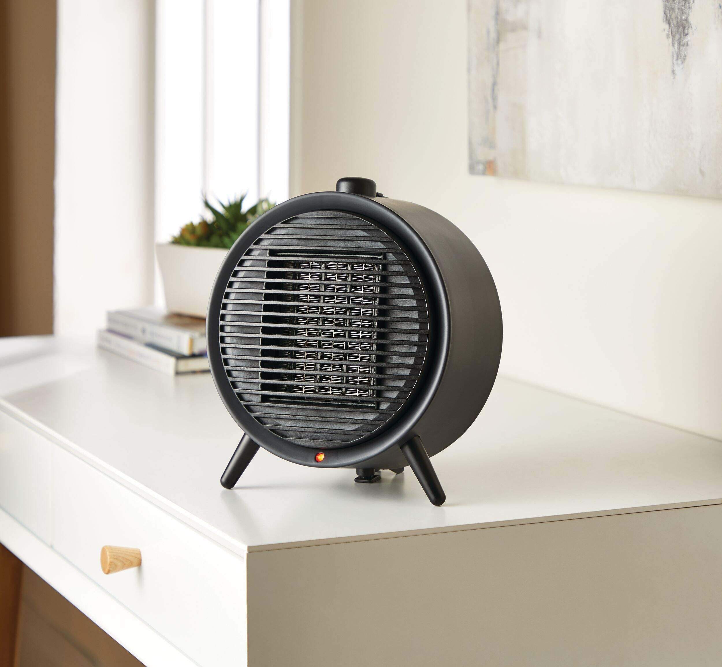 NOMA Compact Round Ceramic Desk Heater with Two Settings Canadian Tire