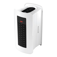 Honeywell Dual Position Bathroom Portable Electric Space Heater w/Thermostat, 1100W, White Front_Three_Fourths_Angled_Left