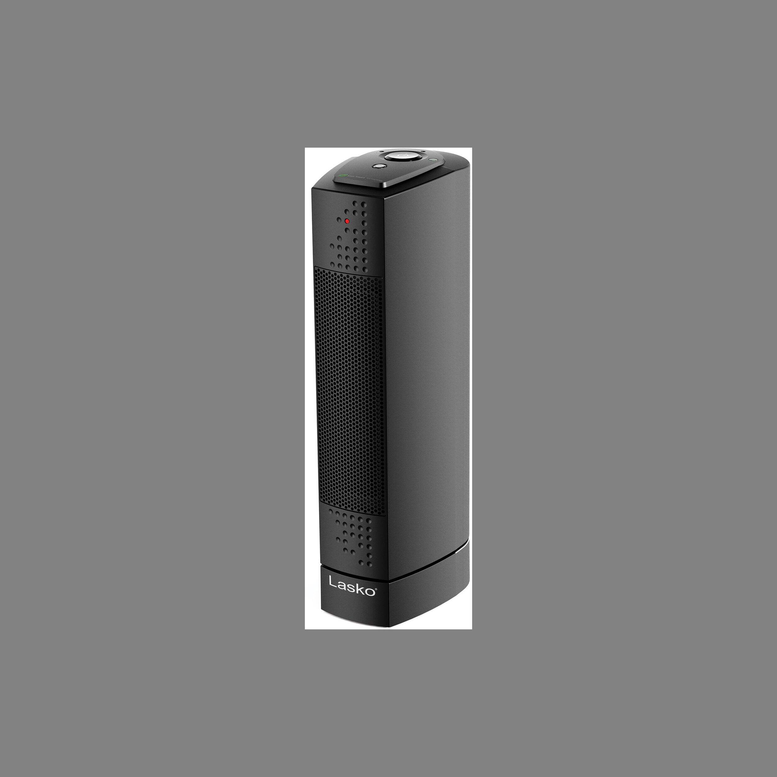 Lasko Ultra Slim Tower Ceramic Space Heater, 1500W, Black Front_Three_Fourths_Angled_Left