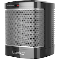 Lasko Home & Bath Portable Ceramic Space Bathroom Heater, 1500W, Black Front_Angled_Left