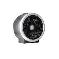 NOMA Turbo Mechanical Utility Space Fan Heater, 1500W, Black Front_Angled_Right