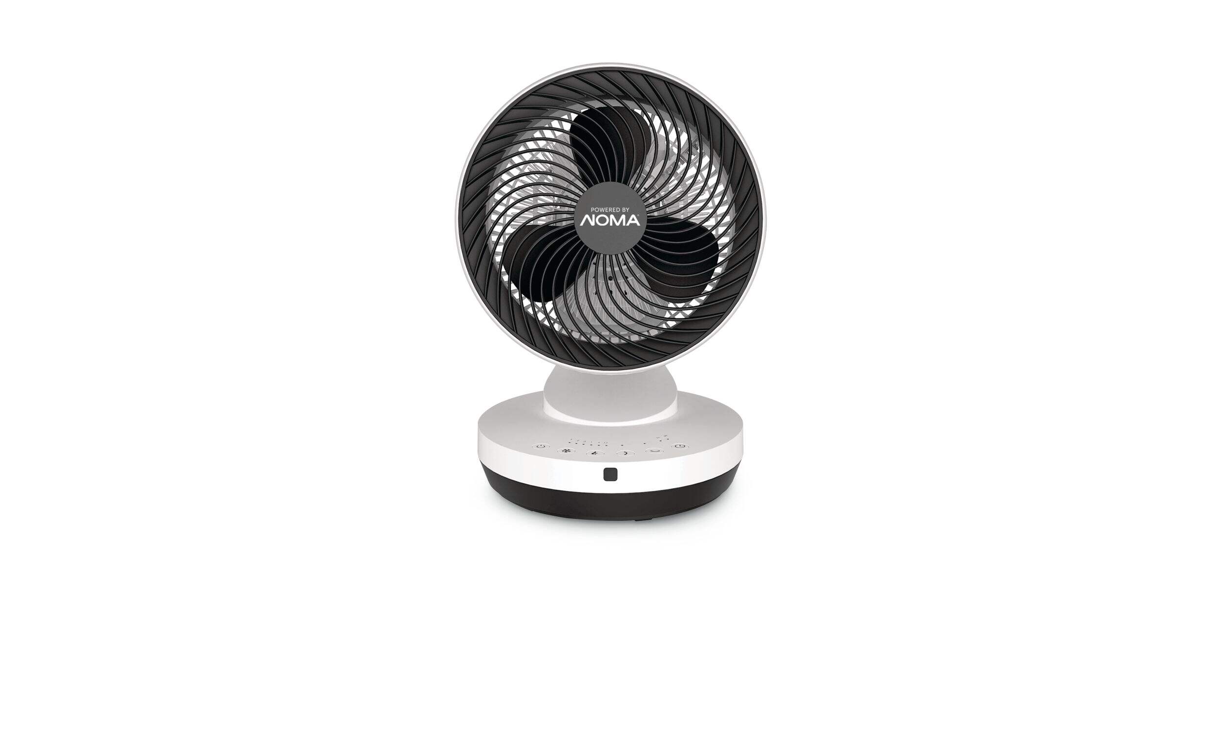 NOMA 2-in-1 Portable Space Fan Heater/Air Circulator w/Remote Control, 1500W, White Front_Flat