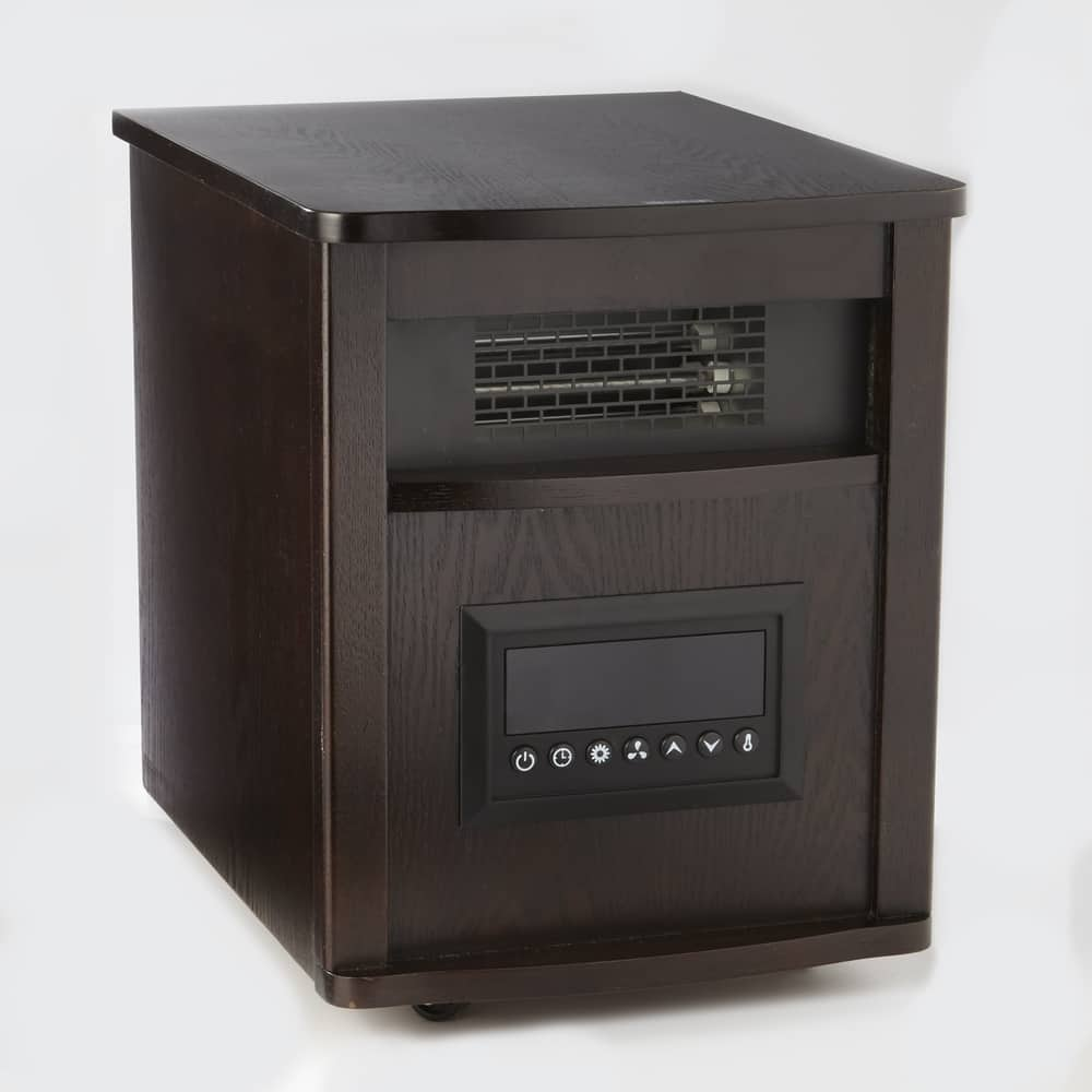 Noma Ebony Cabinet Infrared Space Heater W Remote Control & Thermostat 