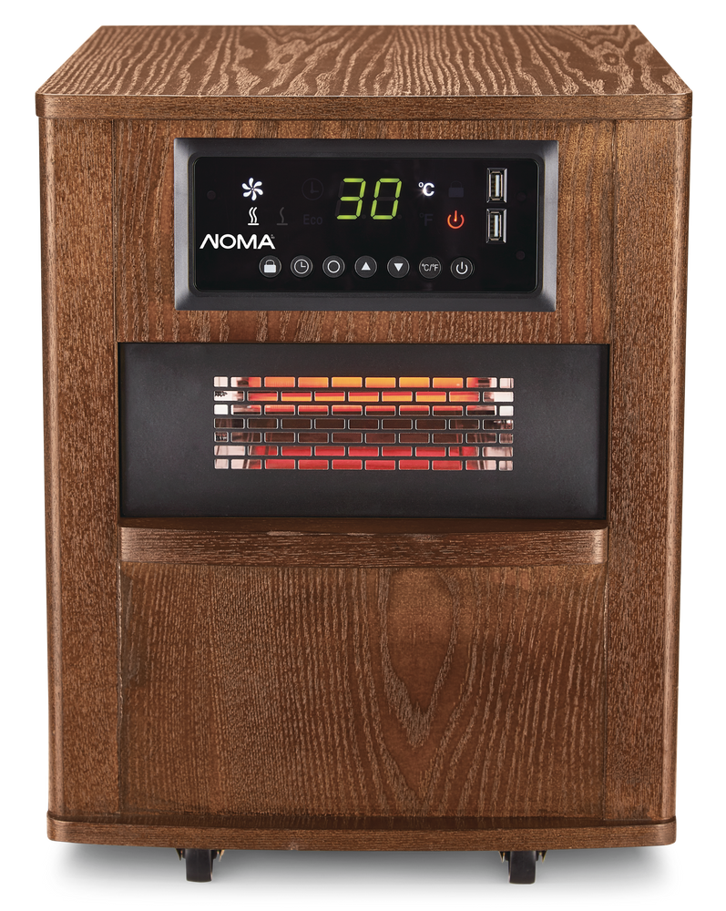 NOMA Ebony Infrared Space Heater w/Remote Control & Thermostat