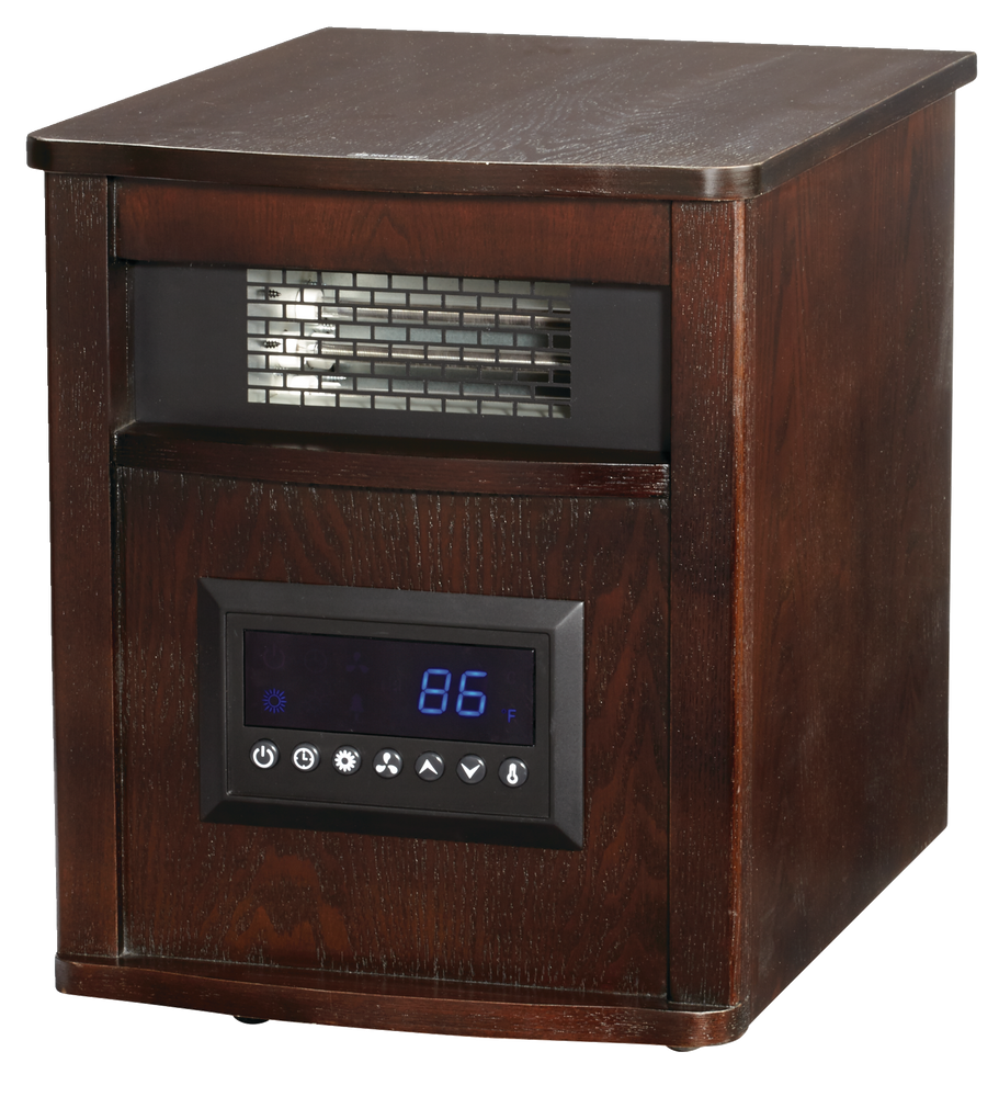 NOMA Ebony Cabinet Infrared Space Heater w/Remote Control & Thermostat ...