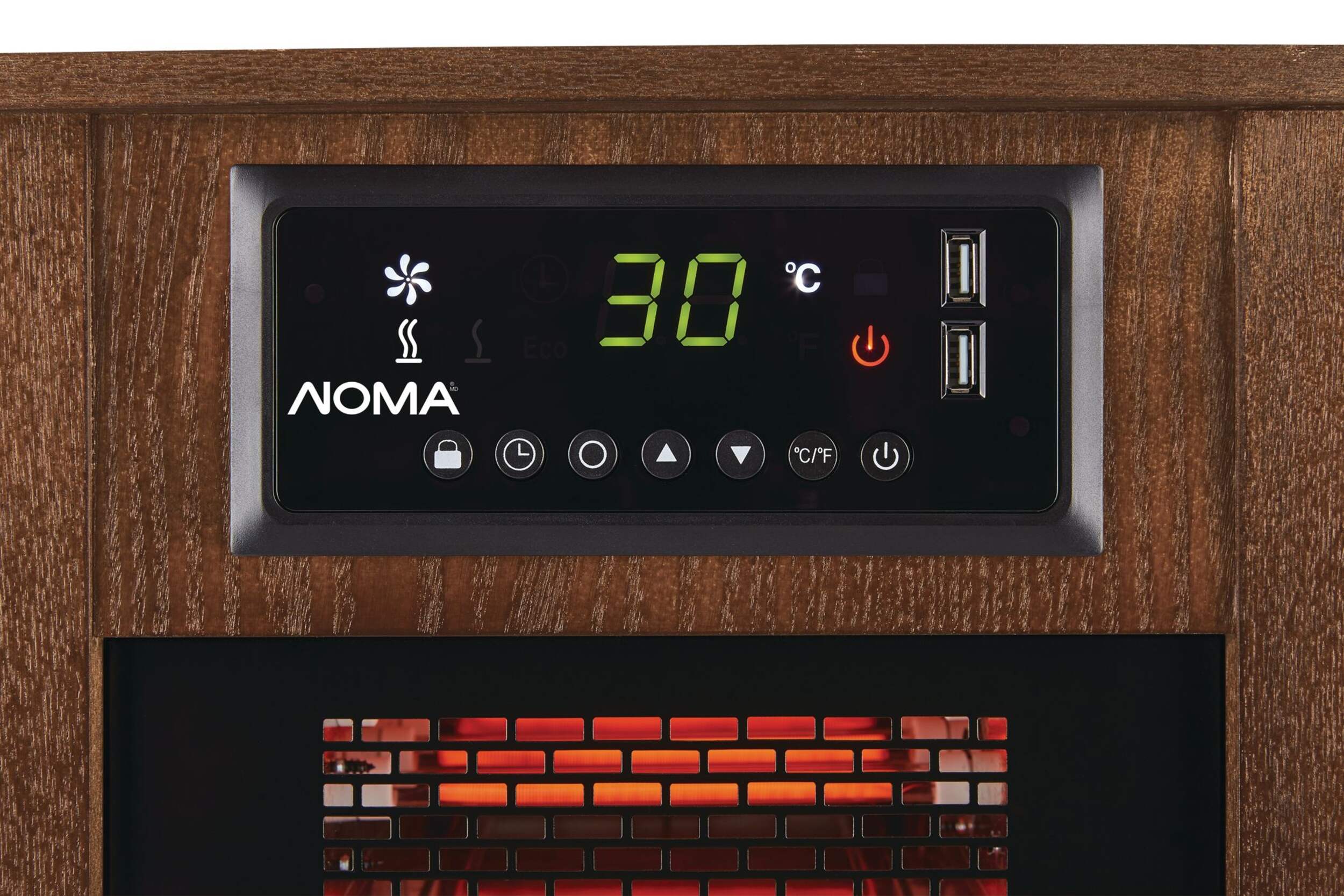 NOMA Ebony Infrared Space Heater w/Remote Control & Thermostat