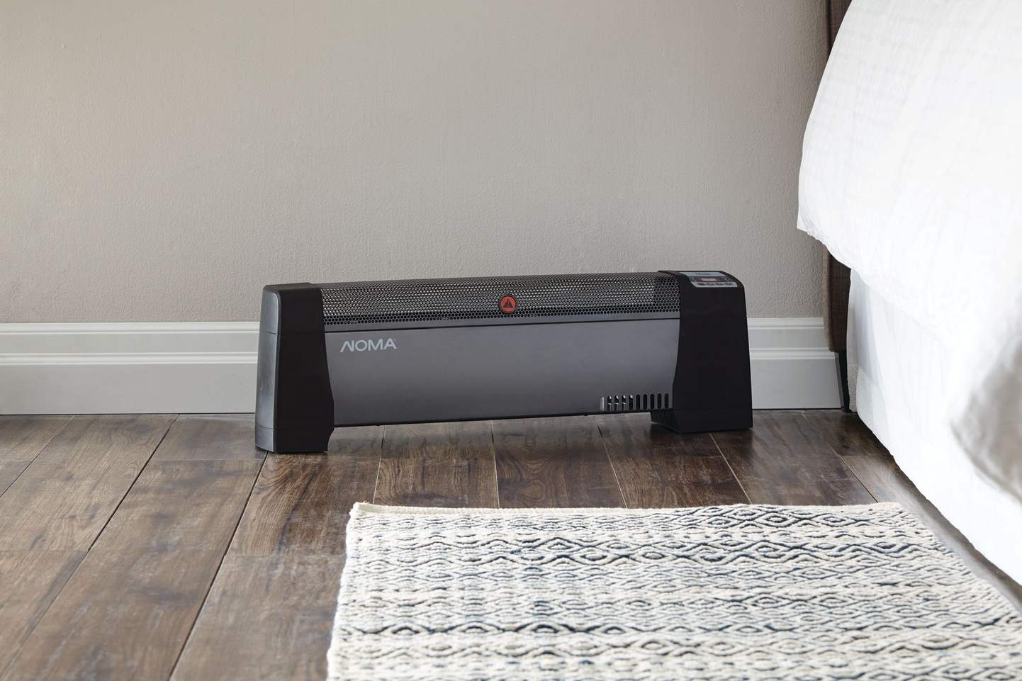 NOMA Digital Baseboard Convector Heater w/Thermostat, 1500W, Black Canadian Tire