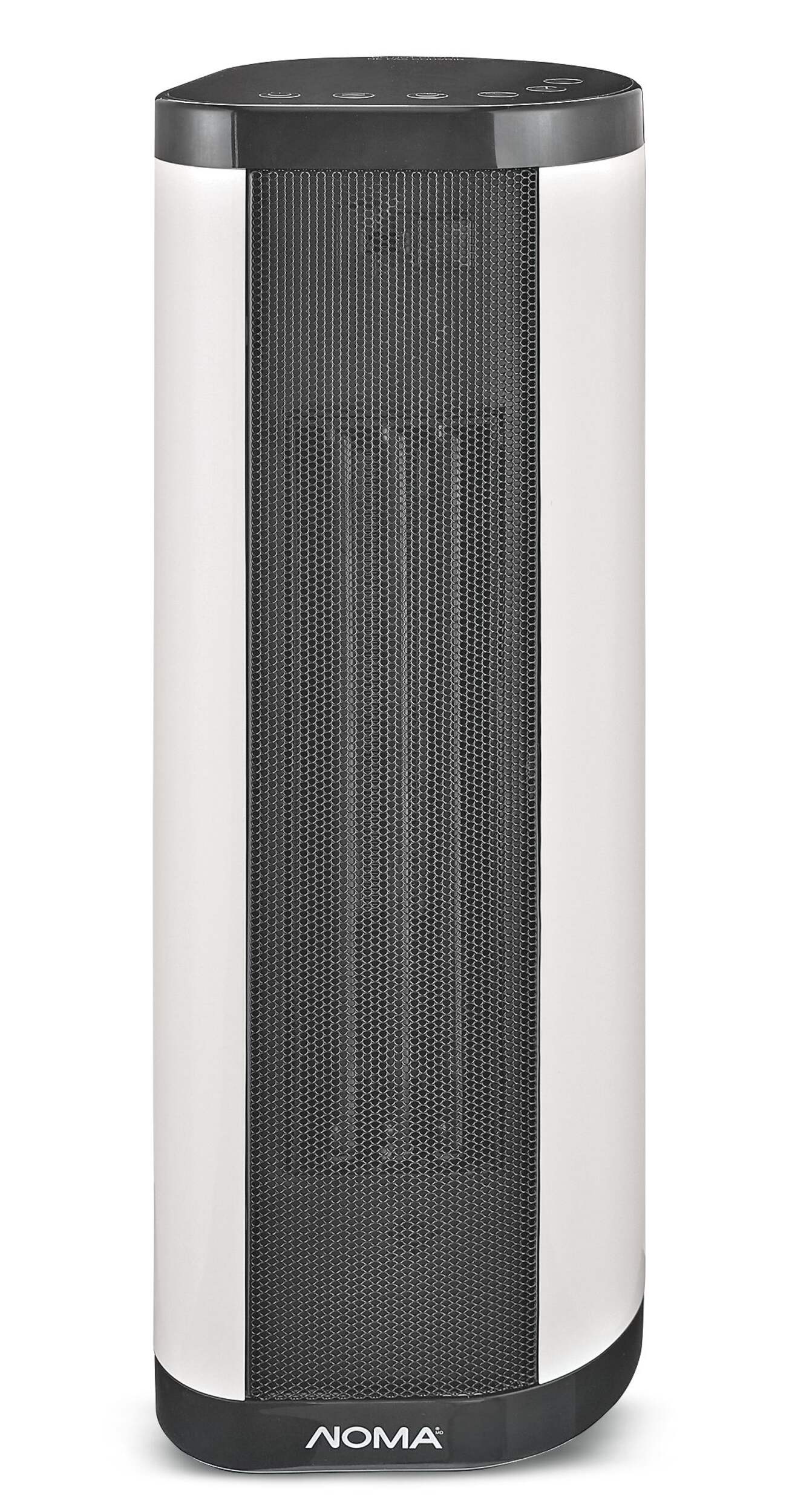NOMA Oscillating Tower/Baseboard Heater w/Remote Control & Thermostat, 1500W, White Front_Flat