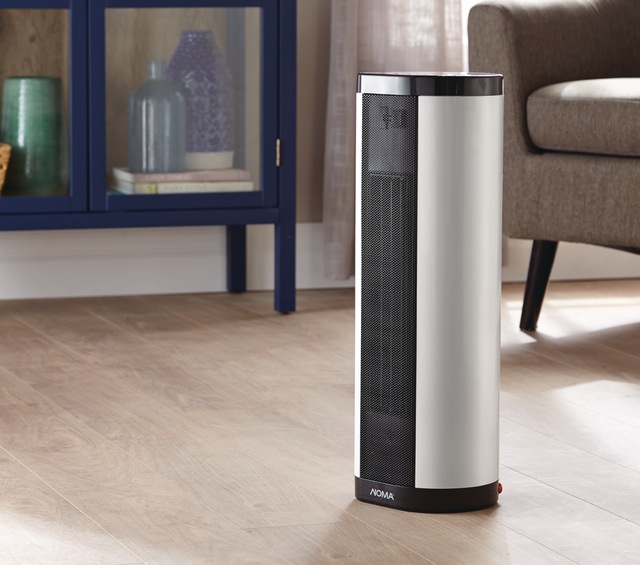 NOMA Oscillating Tower/Baseboard Heater w/Remote Control & Thermostat, 1500W, White Canadian Tire