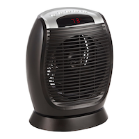 For Living Digital Portable Fan Space Heater w/ Thermostat, Oscillating, 1500W,  Black