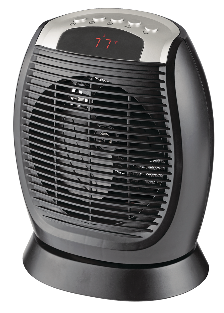 For Living Digital Portable Fan Space Heater w/Thermostat, Oscillating