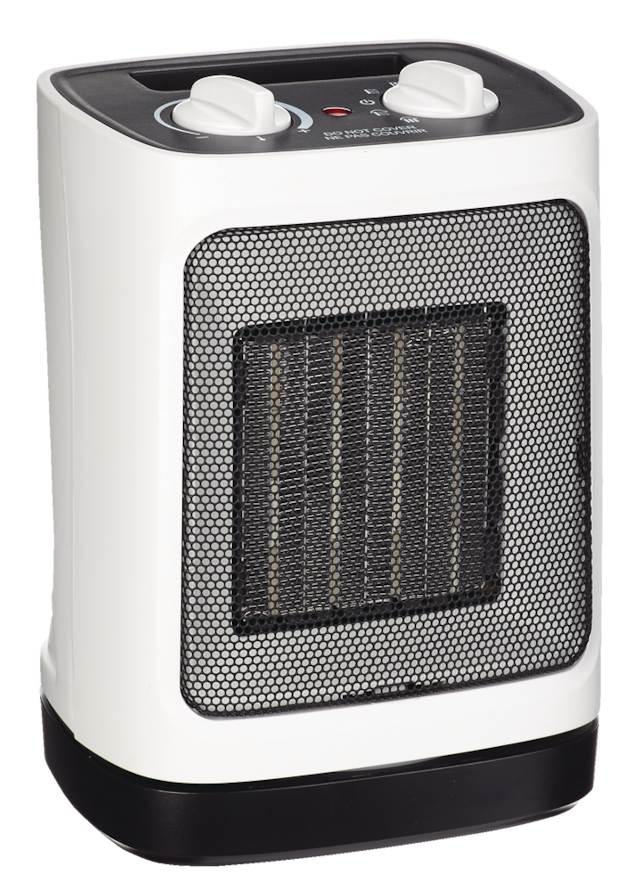 For Living Oscillating Ceramic Space Heater w/Thermostat, 1500W, White