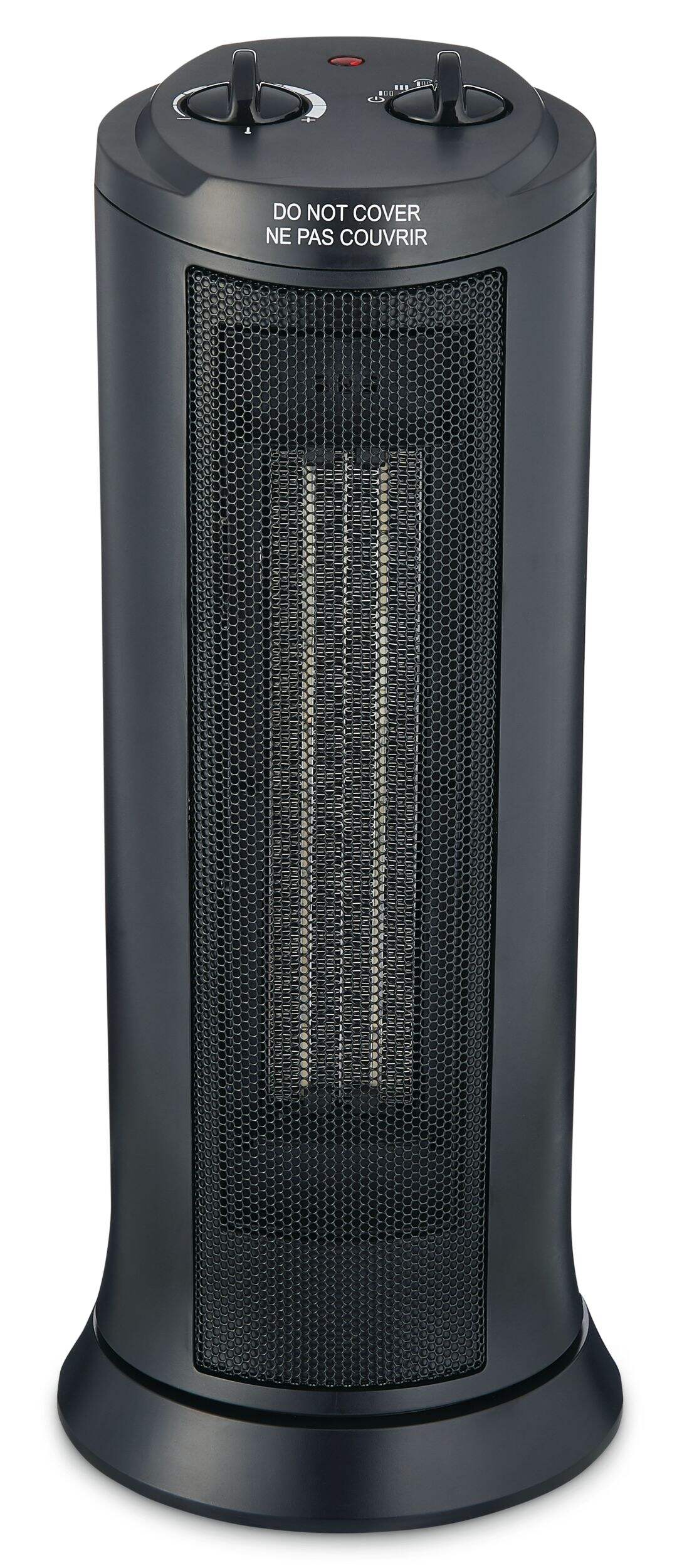 For Living Oscillating Tower Ceramic Space Heater w/Thermostat, 1500W, Black Front_Flat