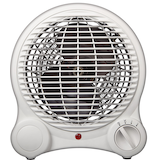 For Living Portable Space Fan Heater, 1500W, White Front_Flat