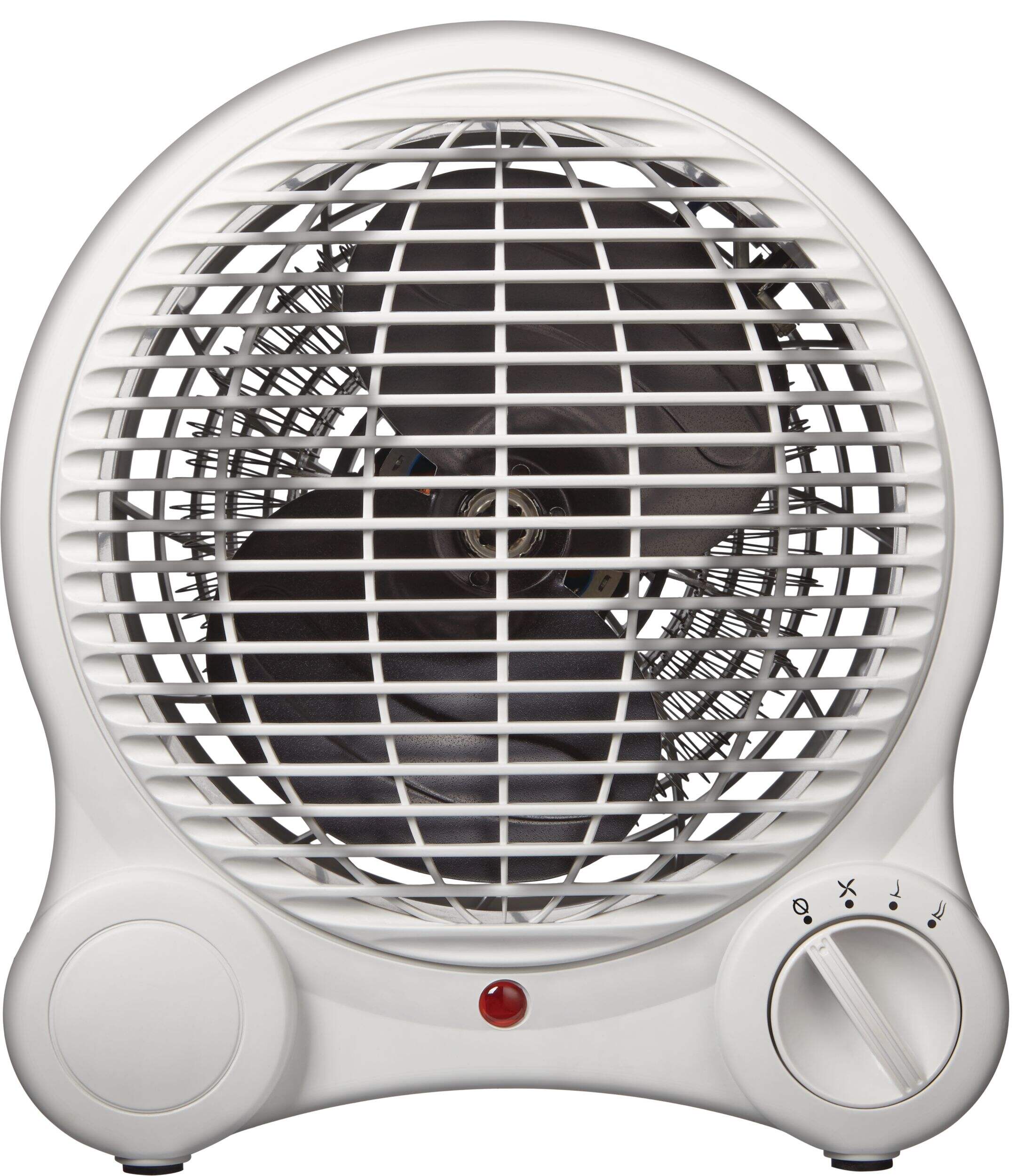 For Living Portable Space Fan Heater, 1500W, White Front_Flat