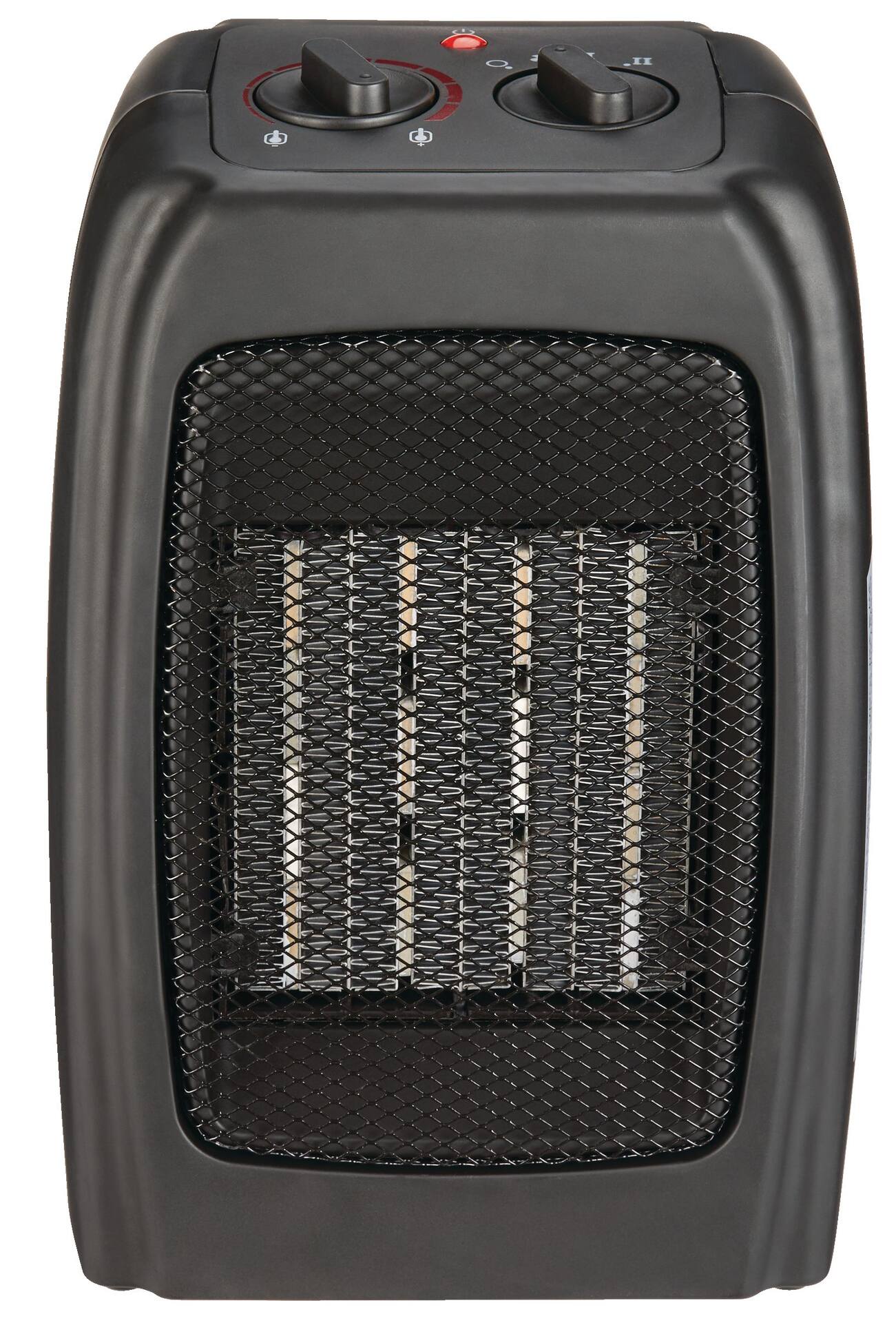 For Living Portable Ceramic Space Heater w/Thermostat, 1500W, Black