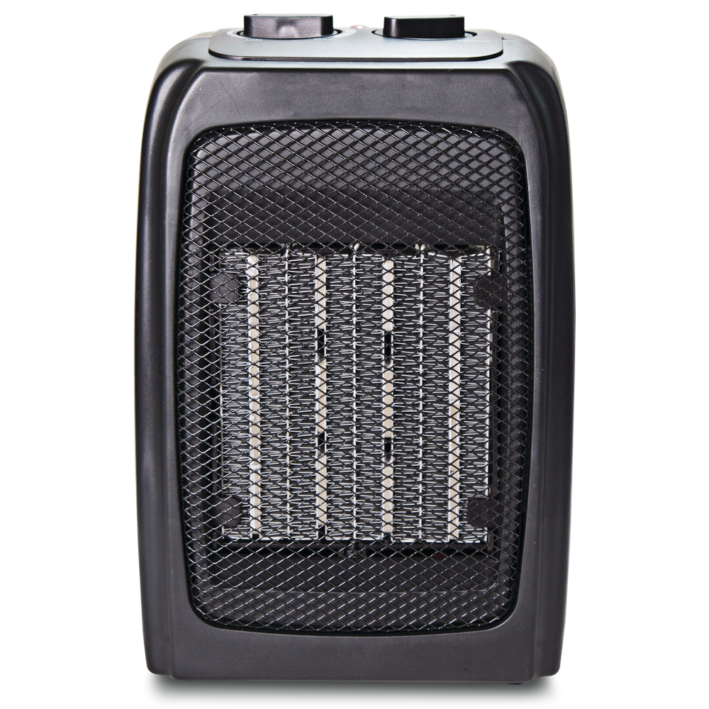 For Living Portable Ceramic Space Heater w/Thermostat, 1500W, Black