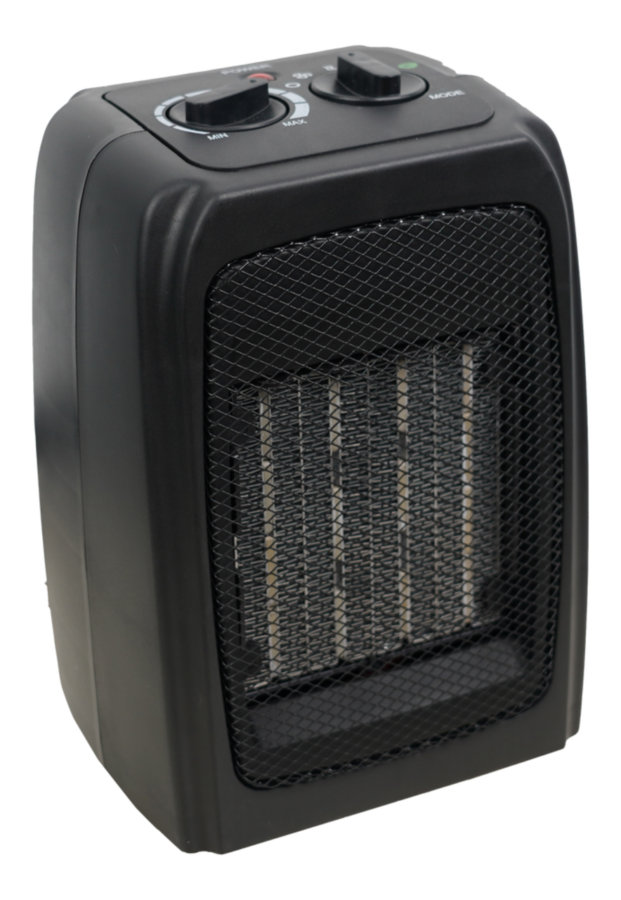 For Living Portable Ceramic Space Heater w/Thermostat, 1500W, Black