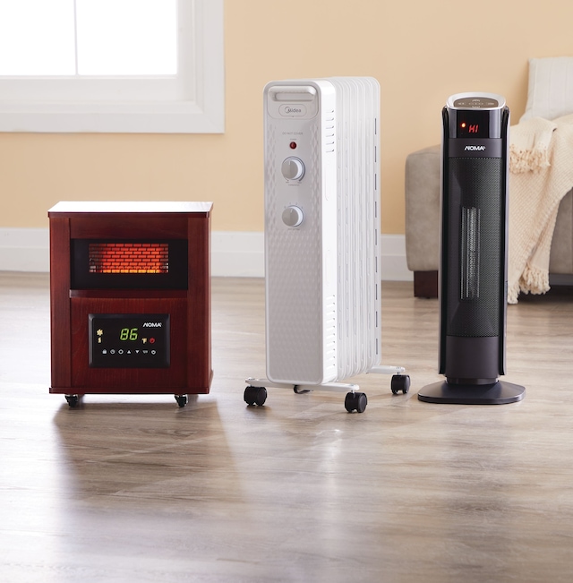 NOMA Oscillating Tower Ceramic Heater w/Remote Control & Thermostat