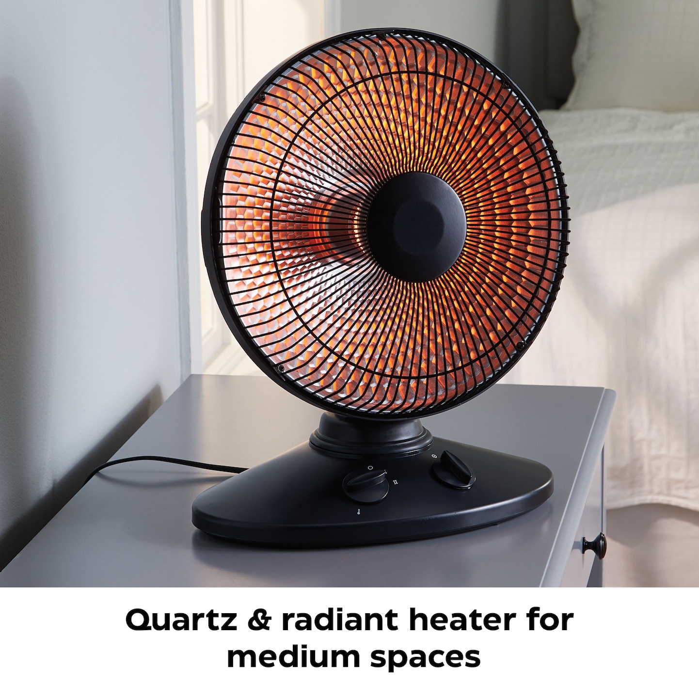 NOMA Oscillating Parabolic Dish Portable Radiant Electric Space Heater