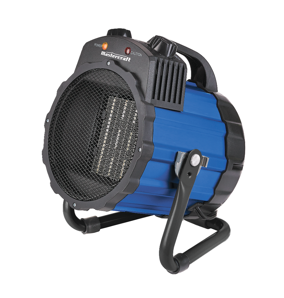 Mastercraft Barrel Ceramic Space Heater w/Thermostat, 1500W, Blue ...