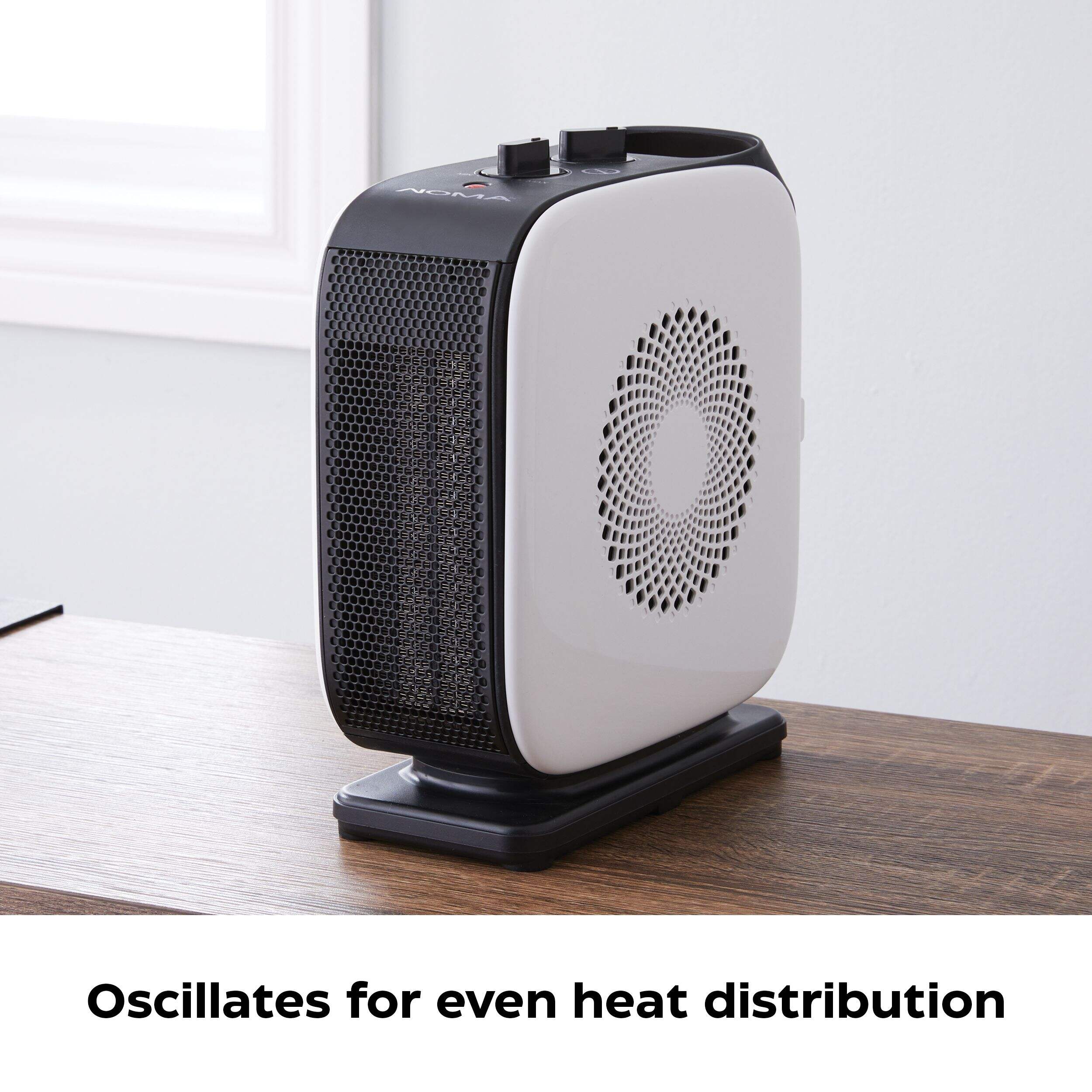 NOMA Portable Oscillating Portable Ceramic Space Heater w/Thermostat