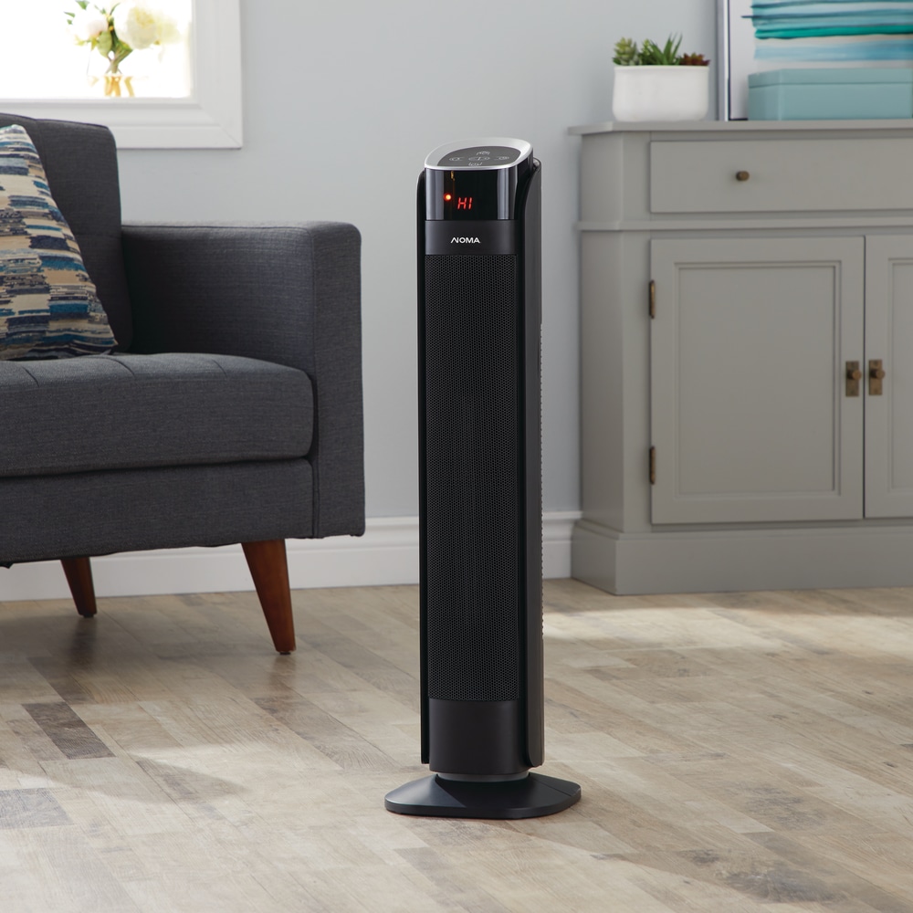 NOMA Oscillating Tower Ceramic Heater w/Remote Control & Thermostat