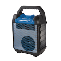 Mastercraft Portable Utility Fan Heater w/Thermostat, 1500W, Black Front_Angled_Left