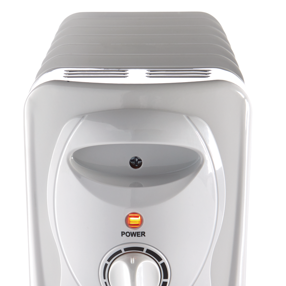 NOMA Oil Filled Portable Radiator Heater w/Wheels & Thermostat, 1500W, White Canadian Tire