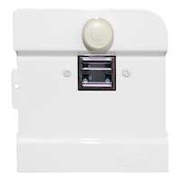 Ensemble de thermostat monobloc non programmable Stelpro intégré pour plinthes chauffantes électriques, blanc Front_Flat