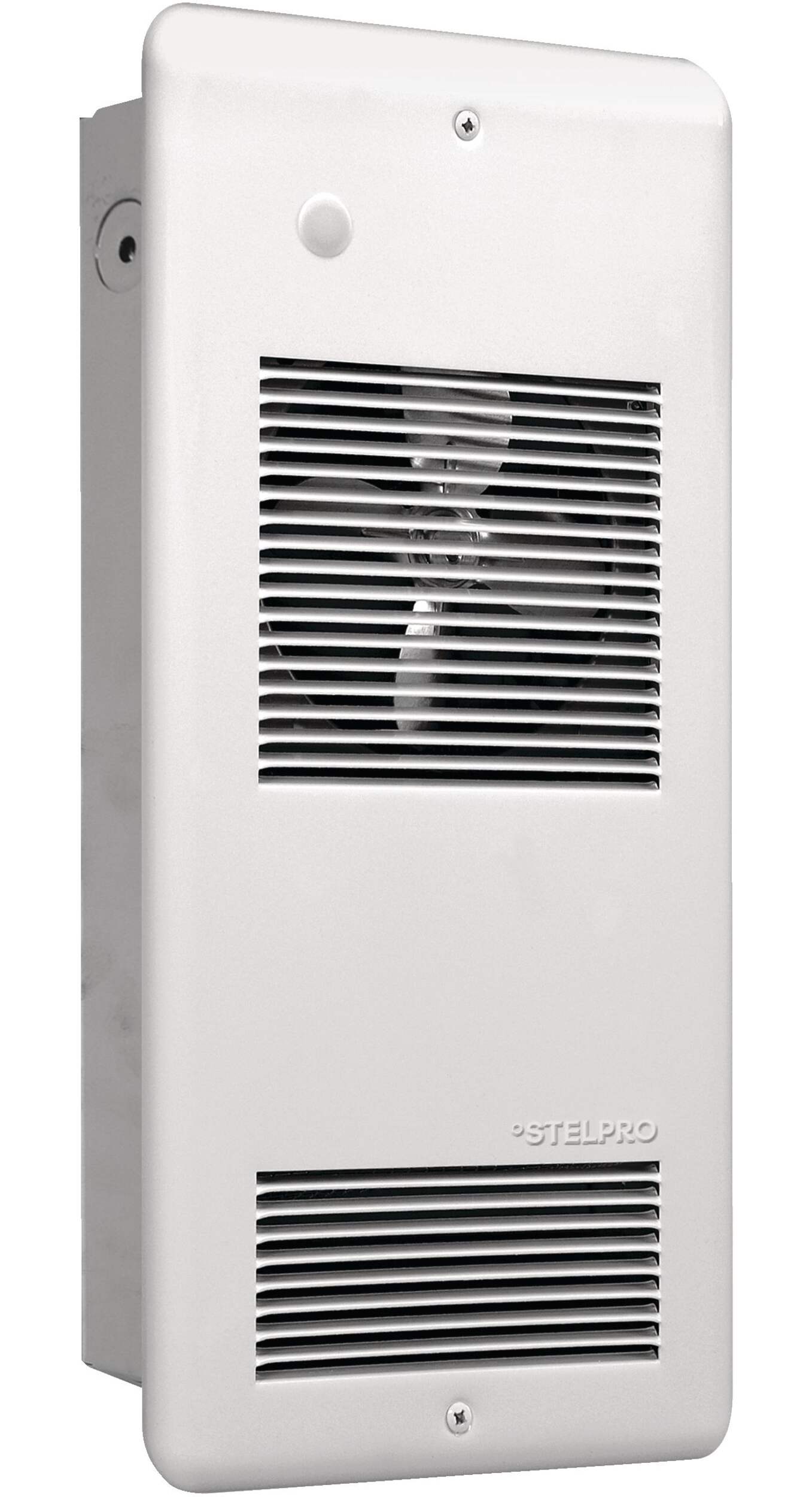 Stelpro Pulsair Wall Electric Fan Heater, 2000W, White Front_Three_Fourths_Angled_Right