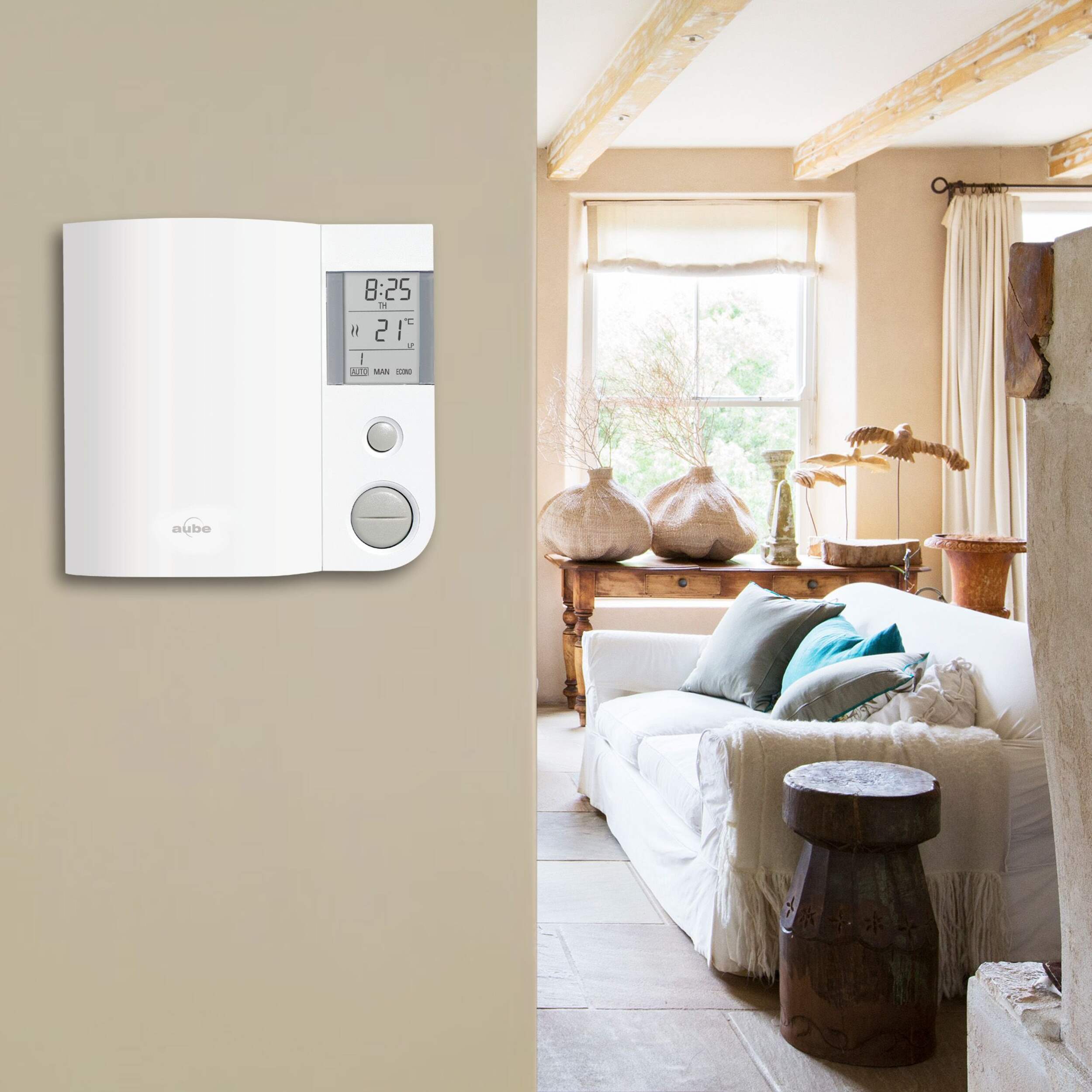 Thermostat électrique programmable de 52 jours Aube TH104PLUS