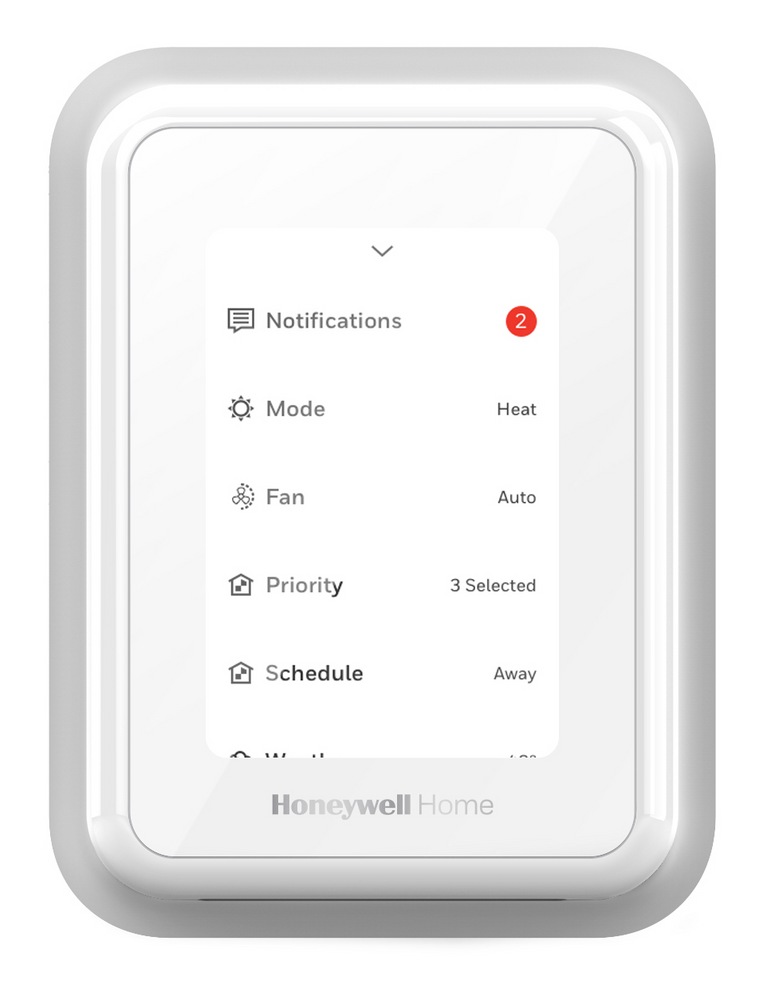 Thermostat intelligent Honeywell Home T9 RCHT9510WF avec adaptateur d'alimentation, blanc