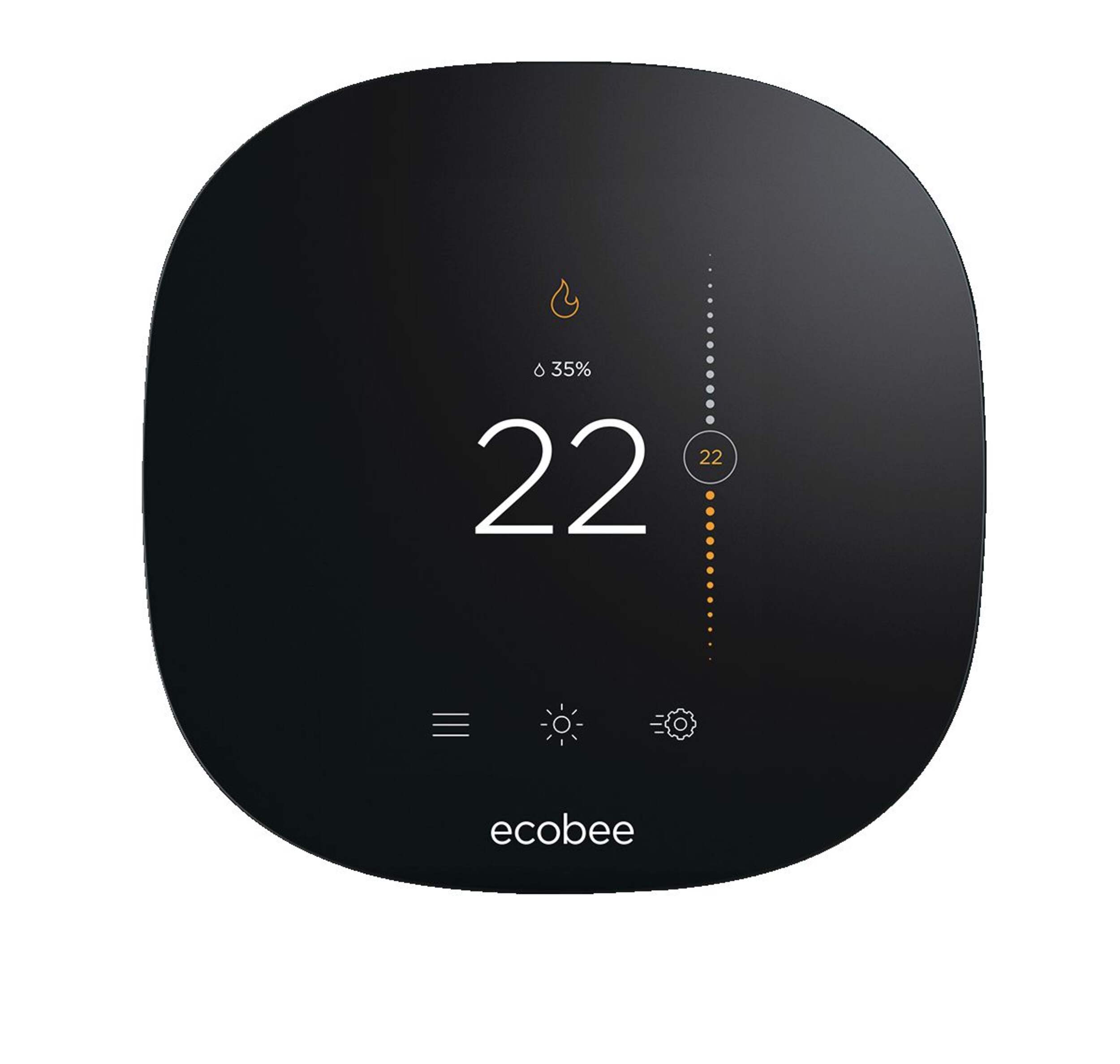 ecobee3 Lite Wi Fi Enabled Smart Thermostat, Black Front_Flat