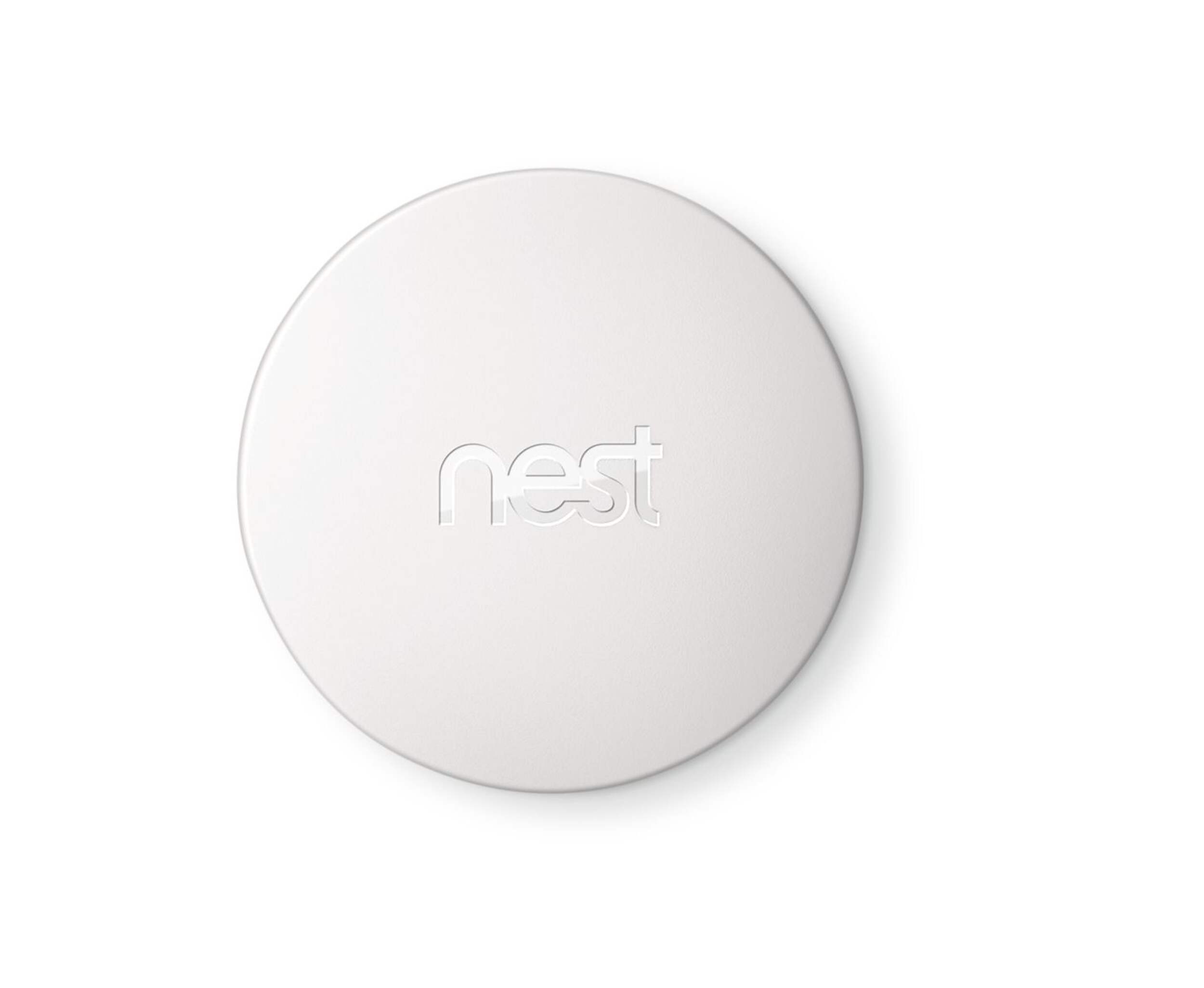 Google Nest Temperature Sensor, White Front_Flat