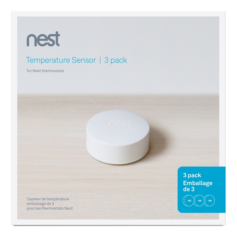 Google Nest Temperature Sensor, White, 3pk Canadian Tire