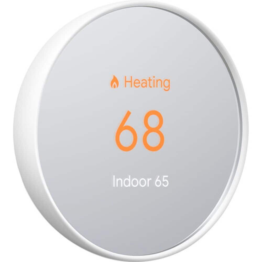 Google Nest Wi-Fi Connected Smart Thermostat, Snow