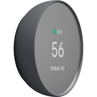 Google Nest Wi-Fi Connected Smart Thermostat, Charcoal Front_Three_Fourths_Angled_Right