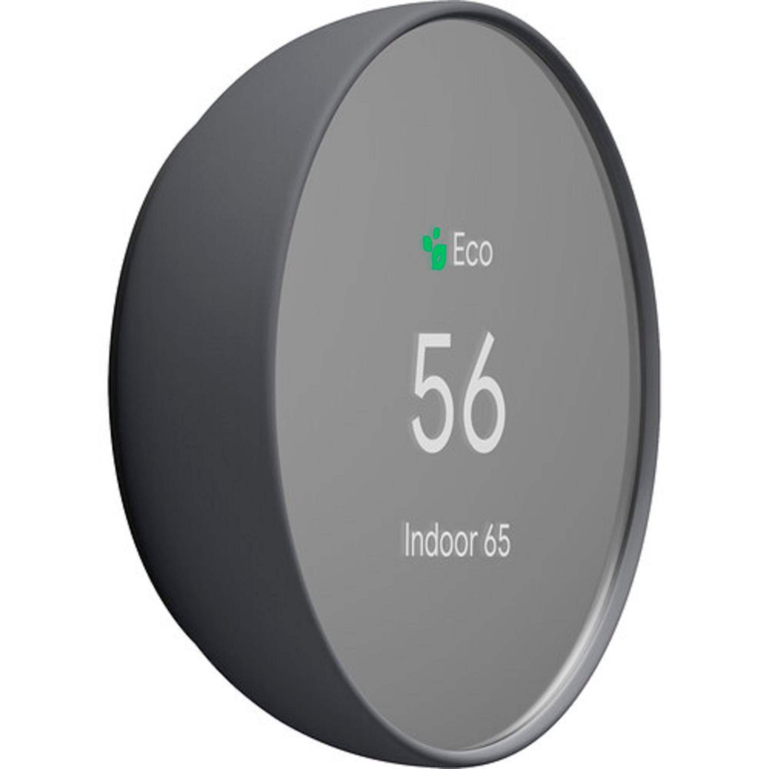 Thermostat intelligent connecté Wi-Fi Google Nest, anthracite Front_Three_Fourths_Angled_Right